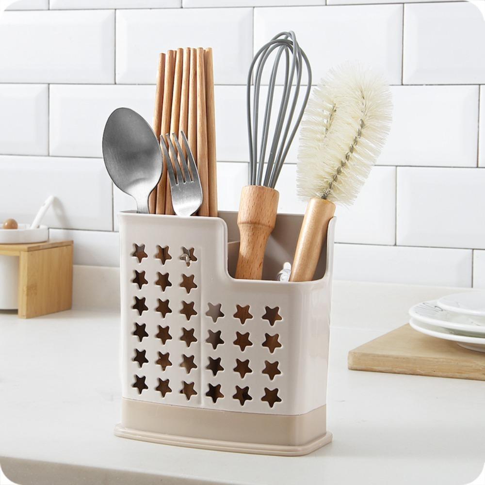 R-FLOWER Cutlery Organizer 2kisi Kotak Penyimpanan Sumpit Tempat Peralatan Masak Aksesoris Dapur Sumpit Sendok Garpu Holder