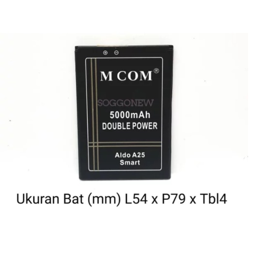 Mcom Battery Batere Batre Baterai Double Power Mcom Aldo AS10 Smart - AS 10 Smart - A25 Smart