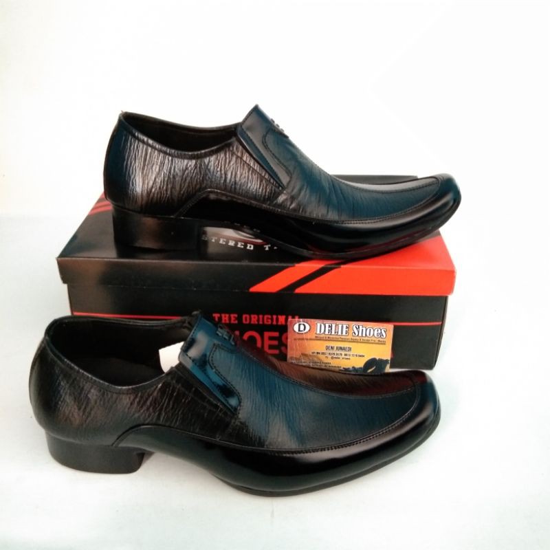 Sepatu pantofel pria kulit pantofel hitam pria sepatu kerja kantoran pria