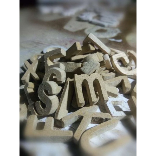 Huruf ukir kayu/mahar/seserahan/scrapbook