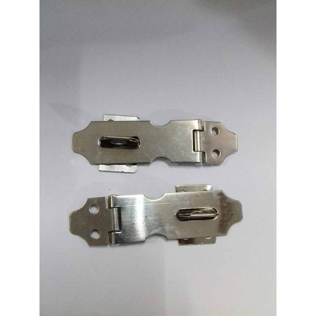 Grendel Overpall tempat gembok pintu staples / hasps murah PLAT SILVER