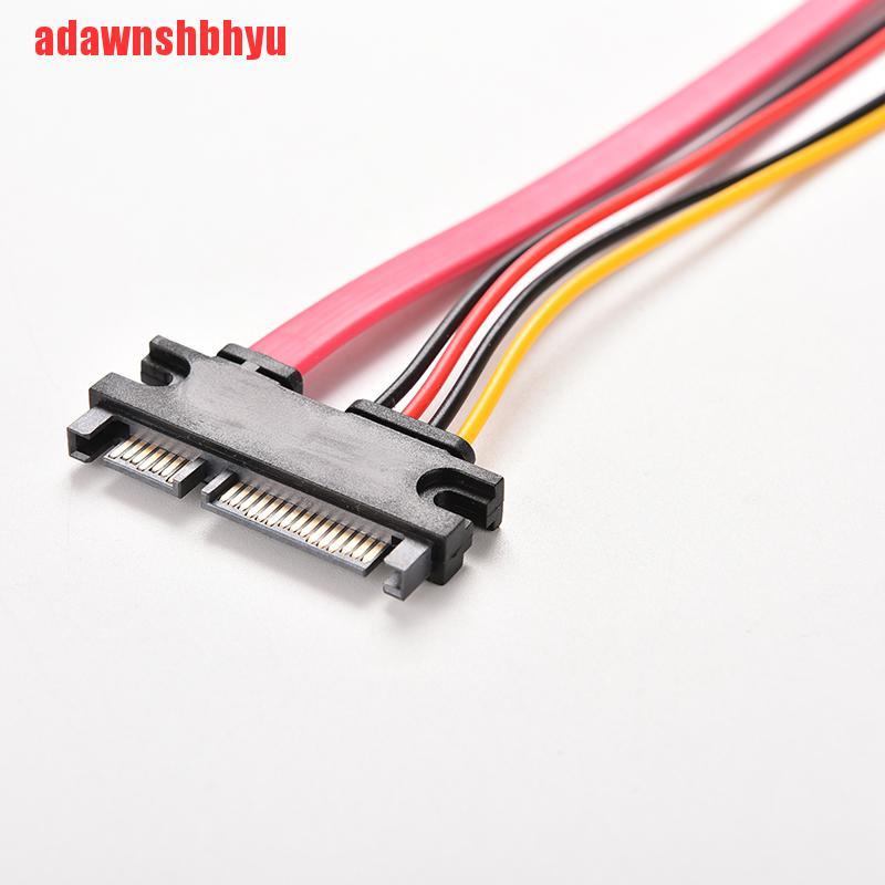 (Adawnshbhyu) Kabel Extension Hard Disk Sata 12 &quot; Male Ke Female 7+15 Pin