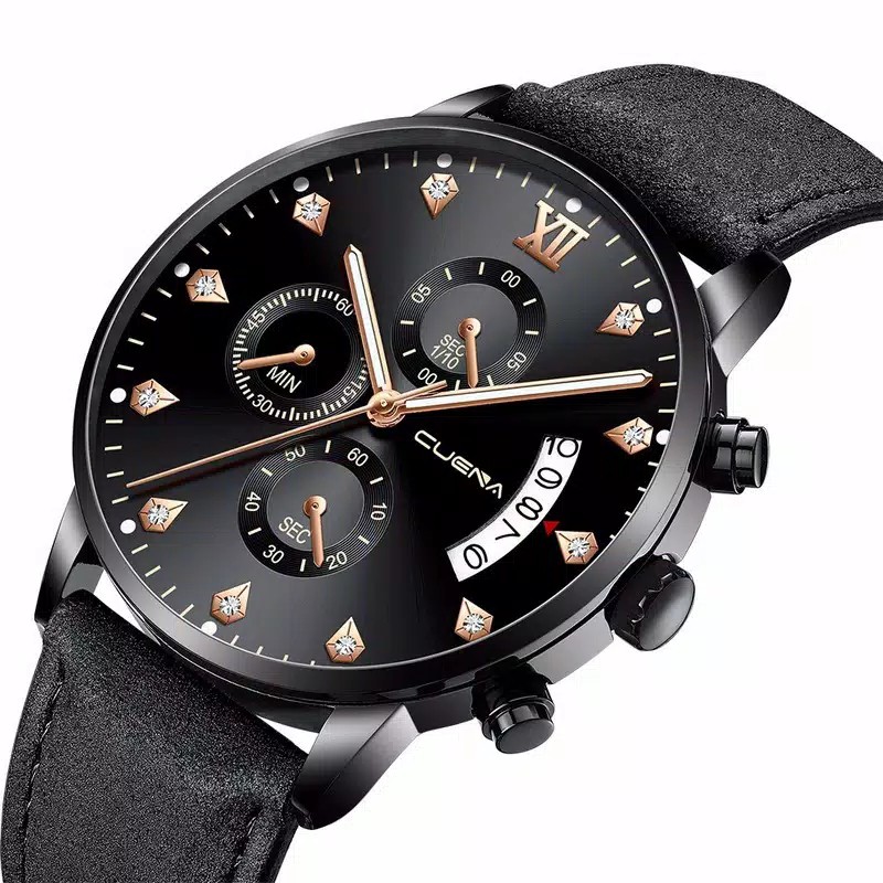 Jam Fashion Pria Cuena Jam Tangan Quartz Pria Men Watch Elegan Arloji Cantik
