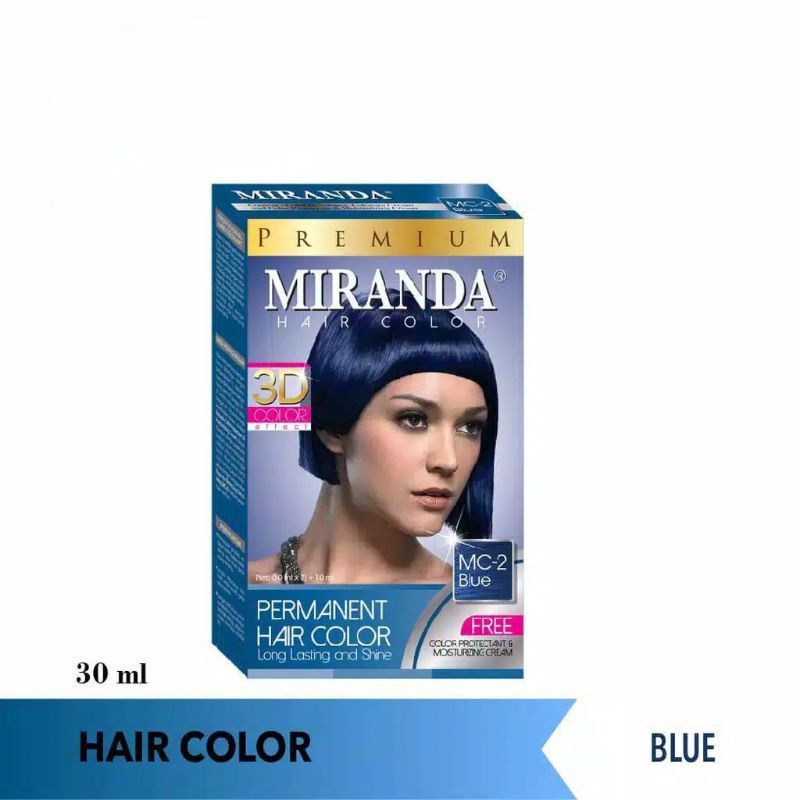 cat pewarna rambut Miranda Hair Color blue/  biru ( mc-2) BPOM