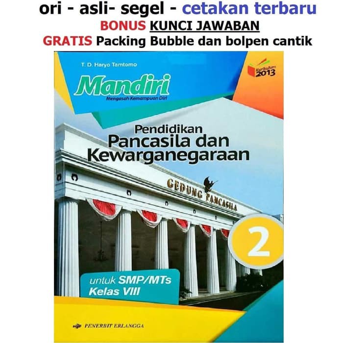 Nn Buku Mandiri Erlangga Pkn Pendidikan Kewarganegaraan Kelas 8 Smp Shopee Indonesia