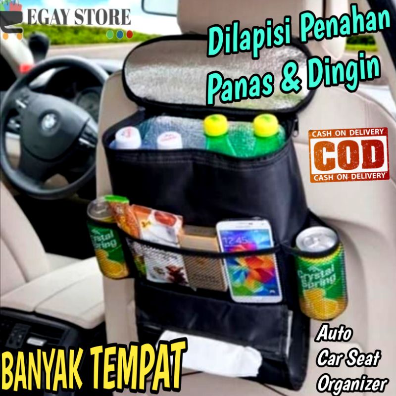 Car Seat Organizer Mobil Multifungsi Premium Tas Belakang Jok Kursi Mobil Tempat Penyimpanan Makanan