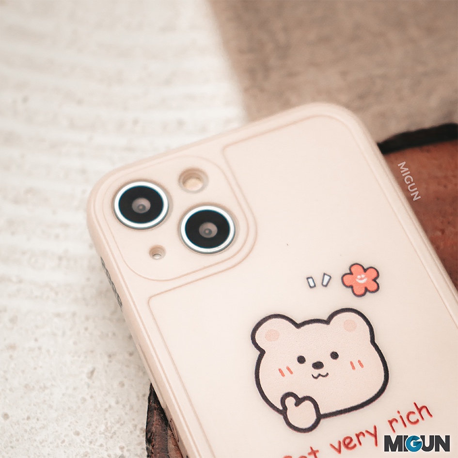 RICH &amp; LUCKY BEAR CASE iPhone 6 6+ 7 7+ 8 8+ X XS MAX XR 11 12 13 PRO MAX 12 13 MINI