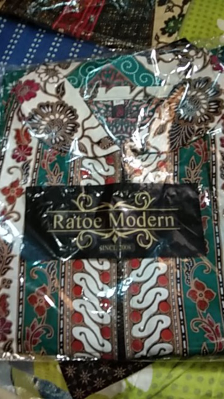 Outer/tunic Ratoe Modern Kode 107 Model Sleting Dpn Bhn Katun Batik Sinaran