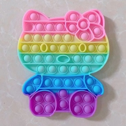 New Fidget Push Pop Its Mainan Anak Toys Bubble Kids Mainan Popit Murah Rainbow Pop it PASTEL-HK PASTEL(15CM)