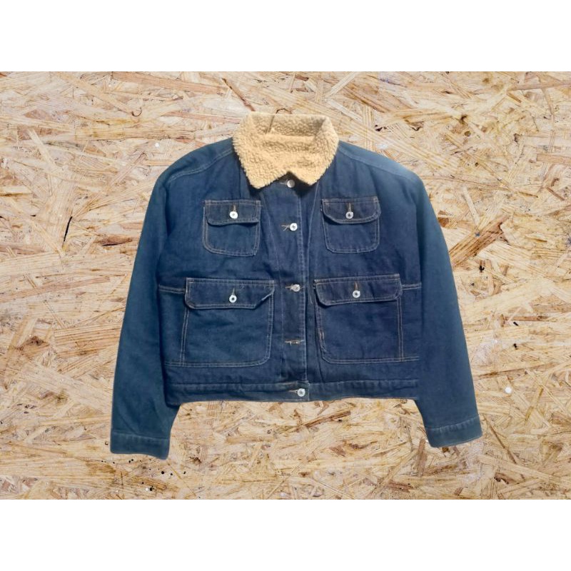 Jacket denim sherpa