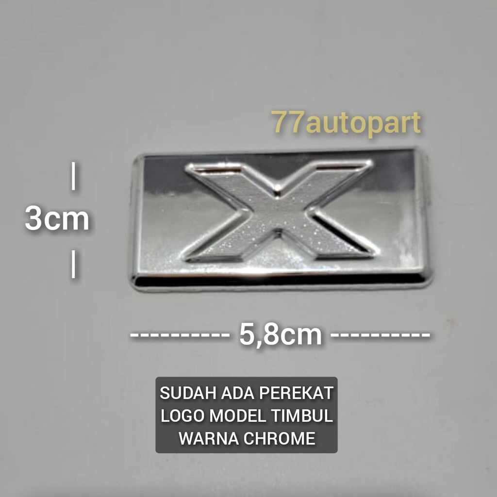 emblem logo mobil tulisan x untuk daihatsu new xenia terios agya sigra