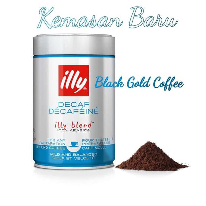

Apoj89Otq Coffee Illy Decaffeinated Ground Espresso 250 Gram Kopi Bubuk Arabica