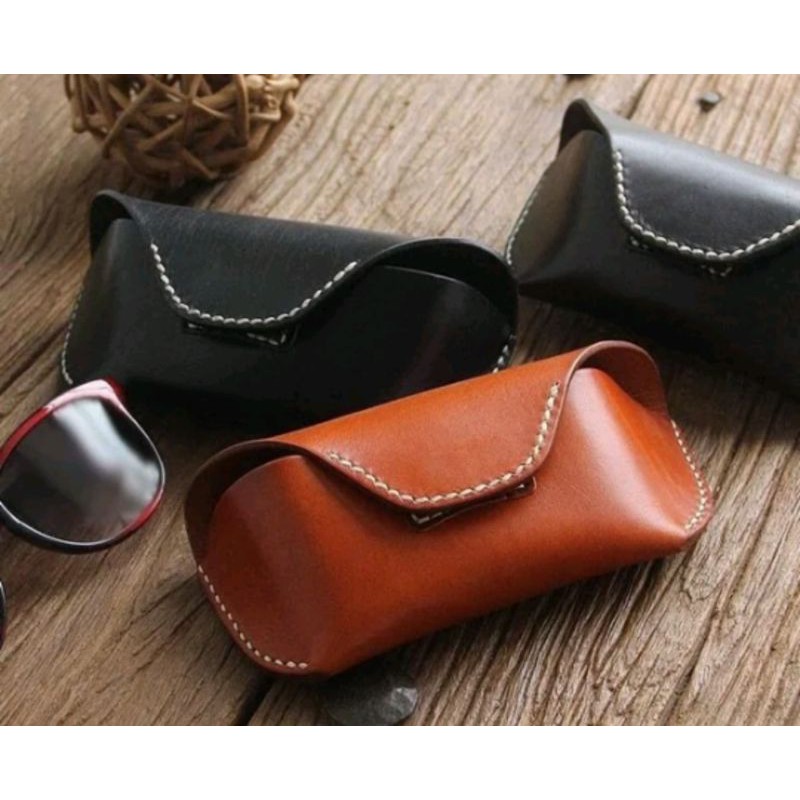 case kacamata kulit asli
