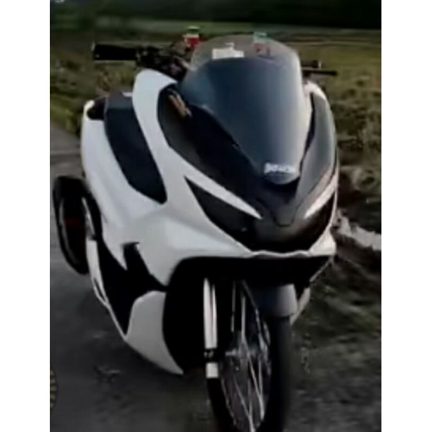 Decal PCX 150 Full Body Putih Polos dof simple sticker variasi