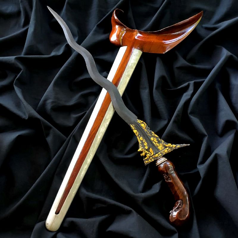Keris Singo Barong Luk 7 Kinatah Emas Tangguh Mataram Kuno Istimewa
