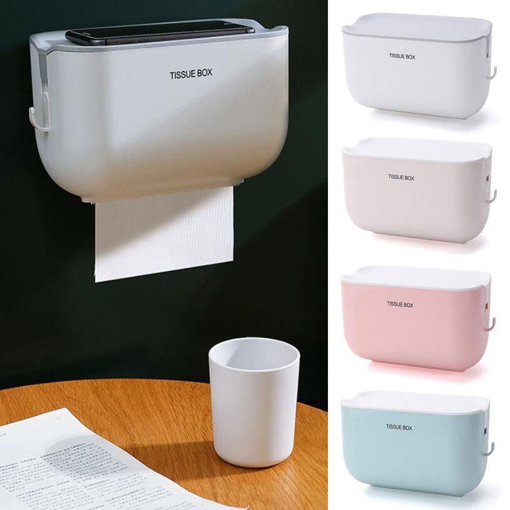 Populer Tempat Kertas Toilet Aksesori Kamar Mandi Anti Air Tidak Meninju Penyimpanan Kertas Dapur Roll/Draw Paper Dispenser