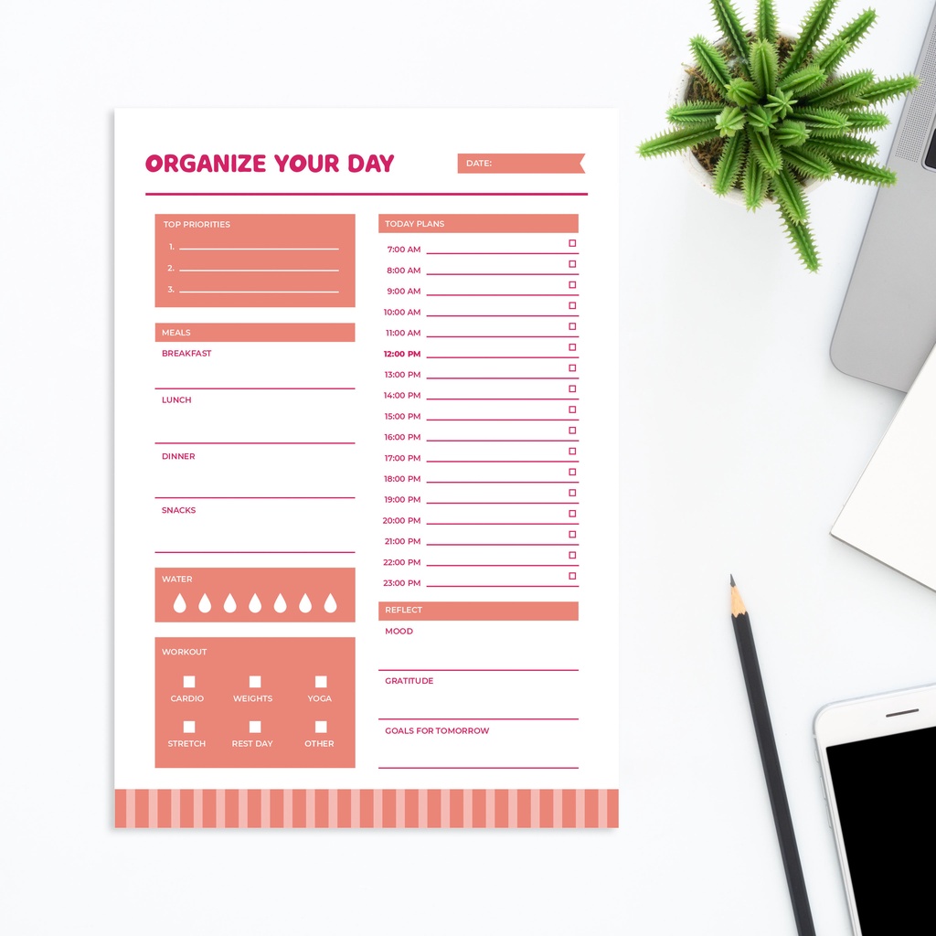 

20 Sheets Daily Planner Paper DP008