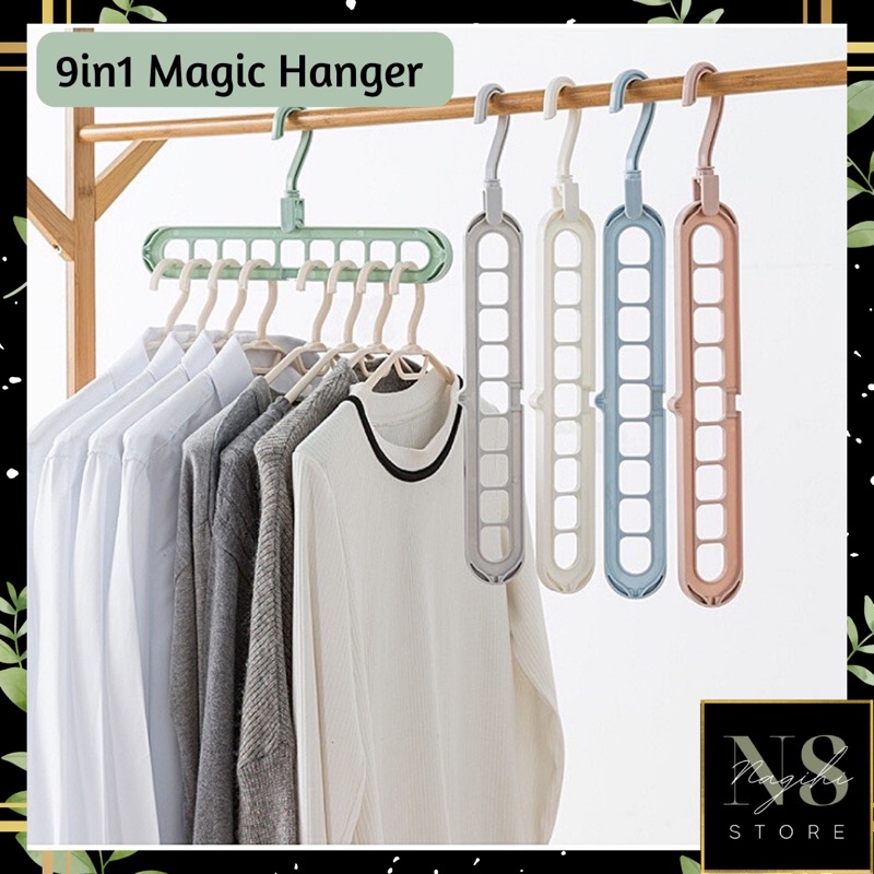 ✨NAGIHI✨ Magic Hanger Instant 9 in 1 / Gantungan Baju Ajaib / Gantungan Baju 9 in 1