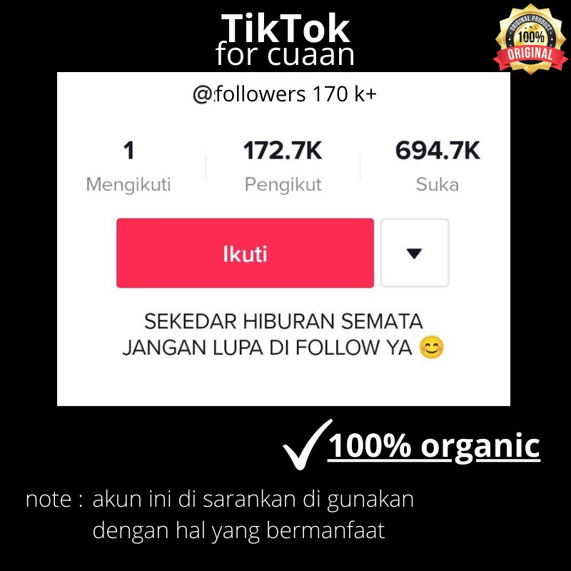 TikTok_Publisher followers tiktok 170 k akun tiktok bisnis influencer special akun organik for onlin