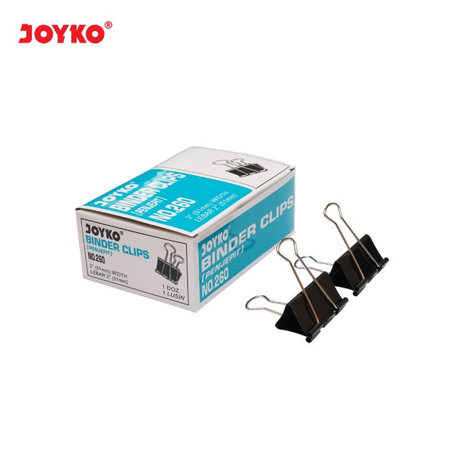 

Joyko No 260 Binder Clip Penjepit Kertas 2" 51 mm Per Box