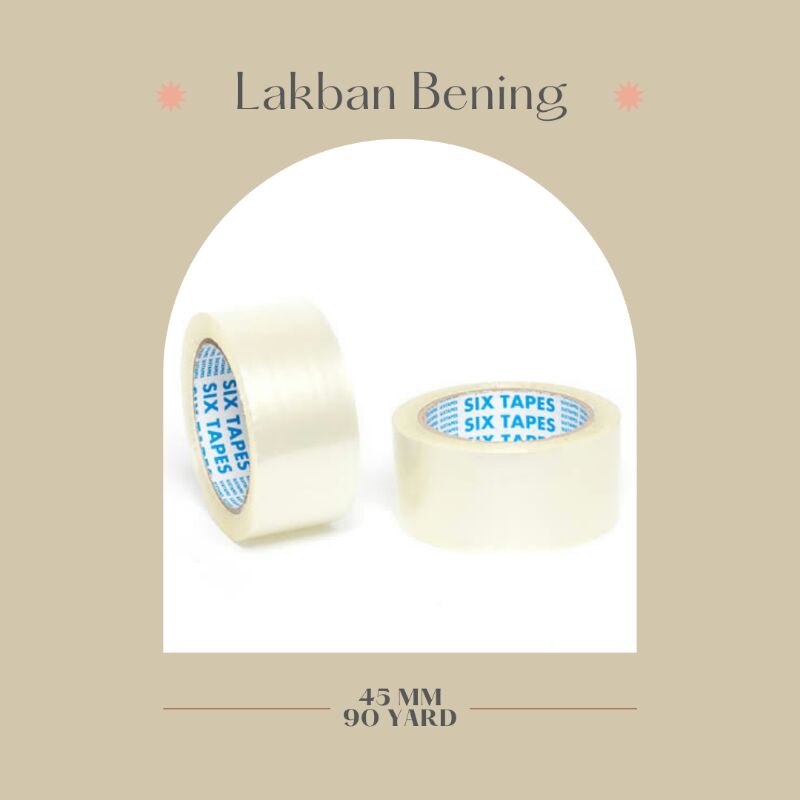 

LAKBAN UKURAN 45MM 90 YARD / SOLASI BESAR