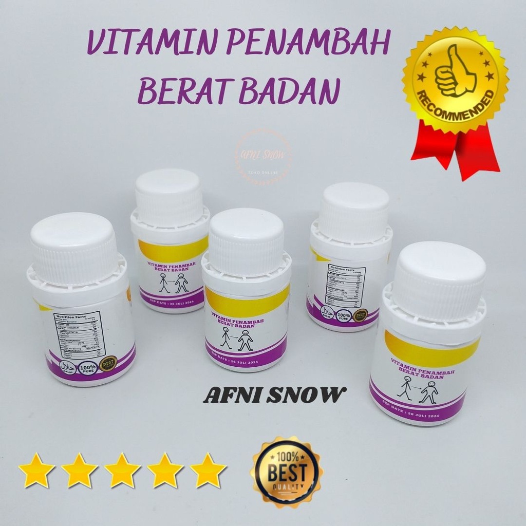 Vitamin Penambah Berat Badan / Vitamin penggemuk badan / Obat gemuk manjur / vitamin penambah nafsu makan / Vitamin penambah berat badan dewasa pria wanita / vitamin penambah berat badan