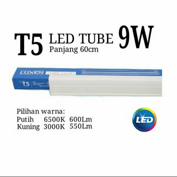 Lampu LUXEN LED TUBE T5 9w 1 set Komplit T5 LED 60cm 9 Watt