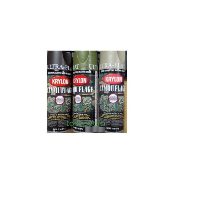 Cat Semprot Efek Loreng| Krylon Camoflauge Military Tactical 11 Oz