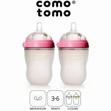 COMOTOMO TWIN PACK PINK 250 ML BABY BOTTLE