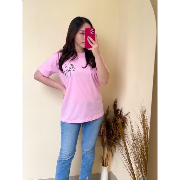 Kaos Wanita Cotton Combed 30s Baju Wanita Lengan Pendek Kaos Distro Wanita Katun