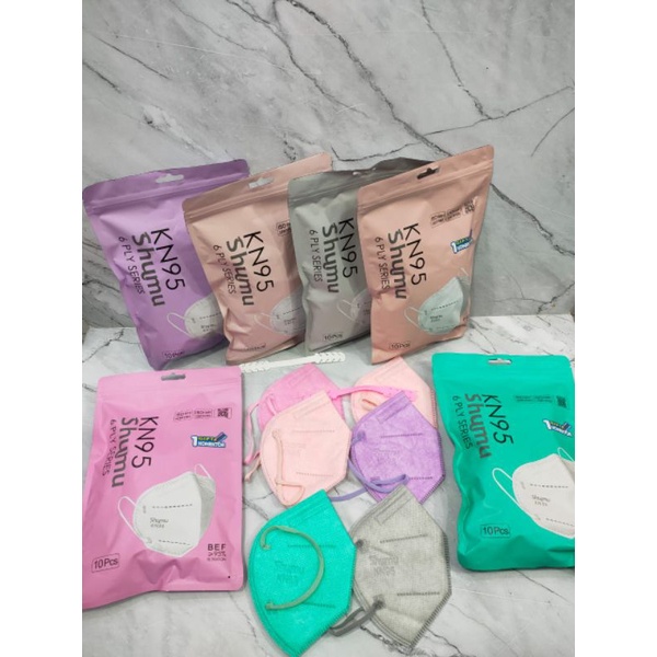 Shumu Masker KN95 6ply 6 Ply Premium Face Mask Original isi 10