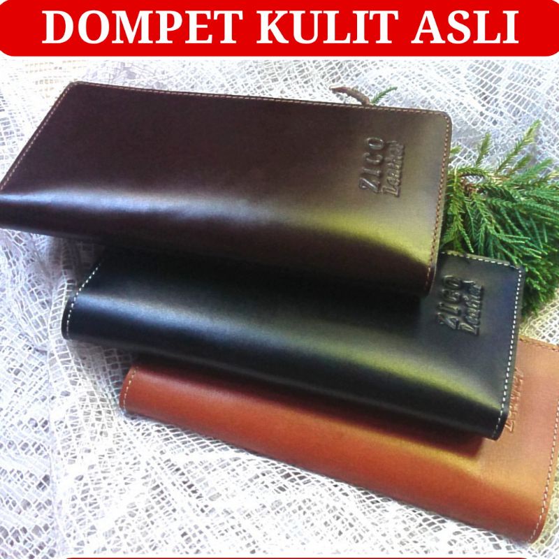 Dompet Kulit Pria Wanita Model Lipat Panjang Kulit Asli Premium Original Branded