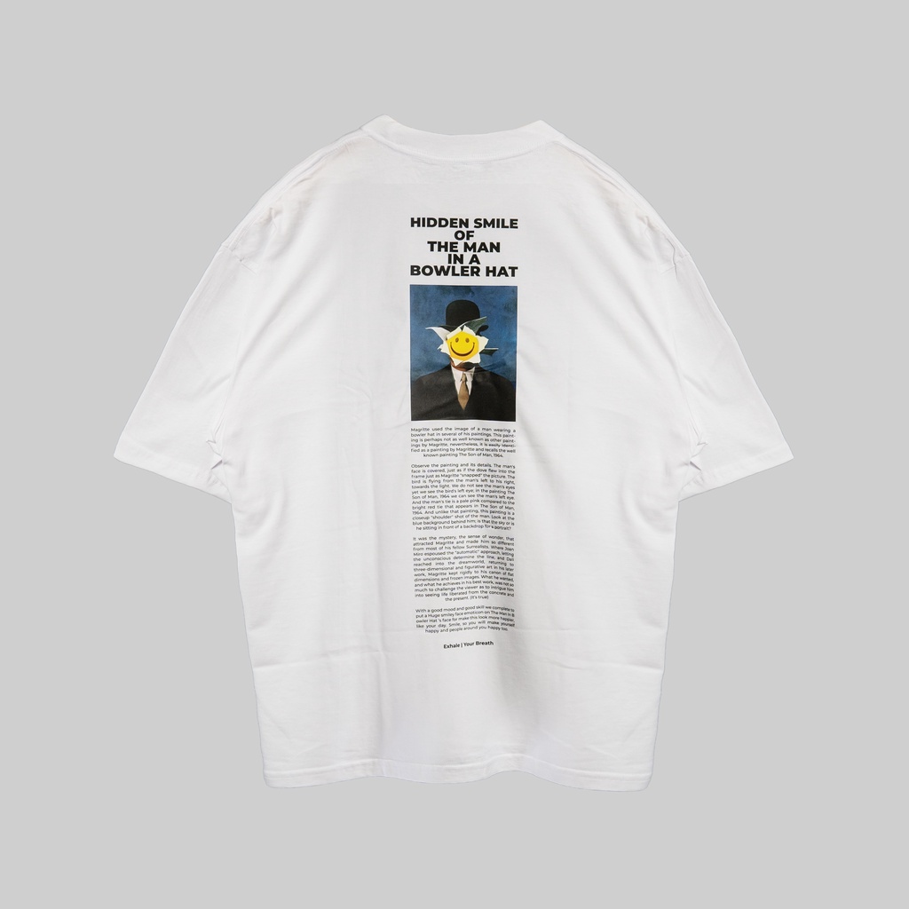 Exhale  T-Shirt Maninsmile White Oversized