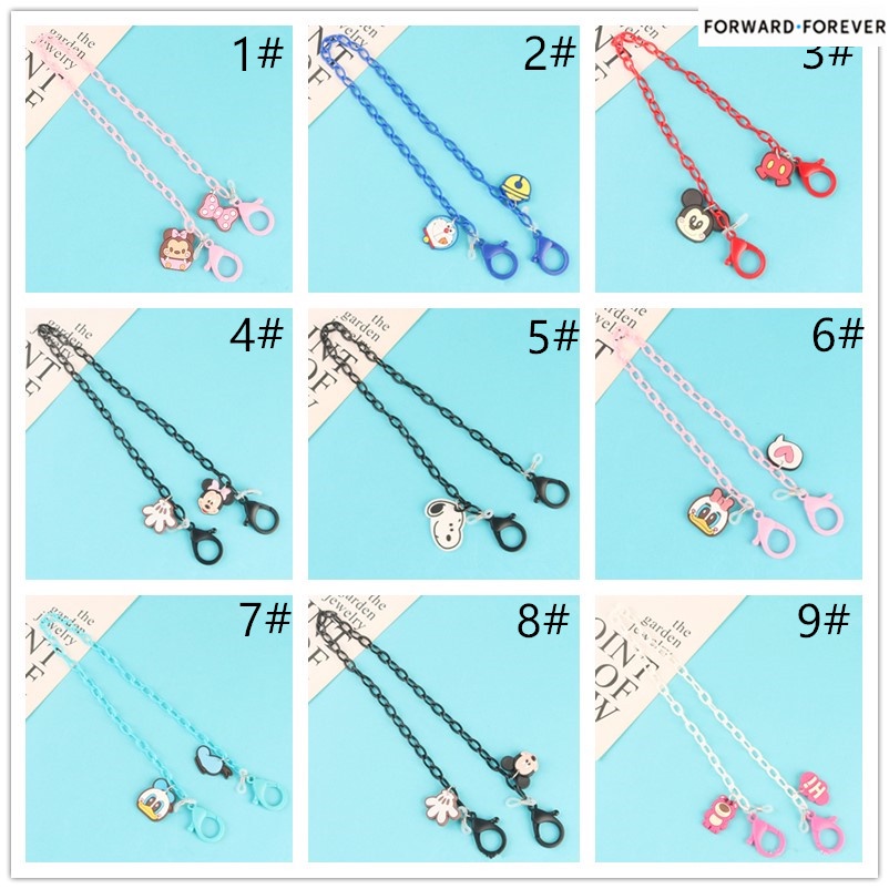 Tali Lanyard Rantai Kacamata Anti Hilang Motif Kartun Bahan Akrilik Untuk Anak M60083