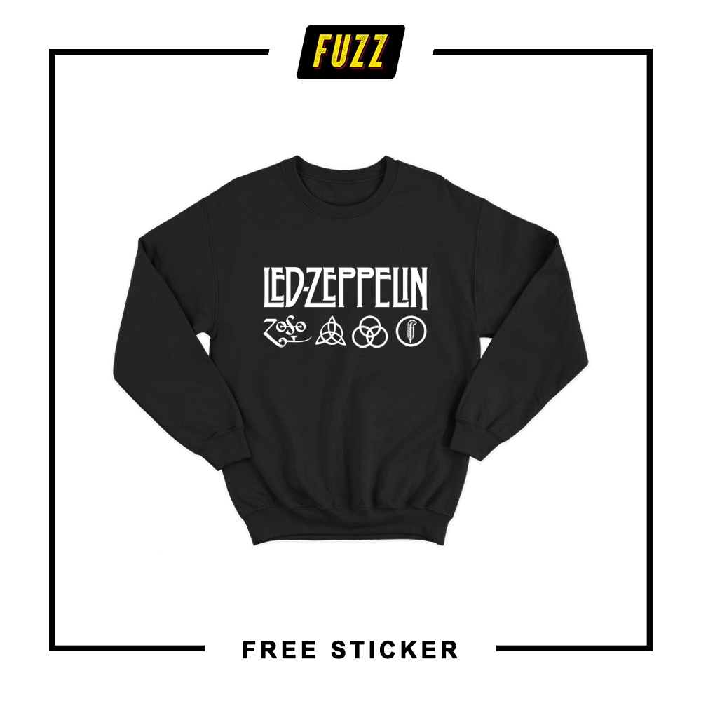 Crewneck Band Led Zeppelin Sweater Distro Musik Rock Sweatshirt Pria Dan Wanita