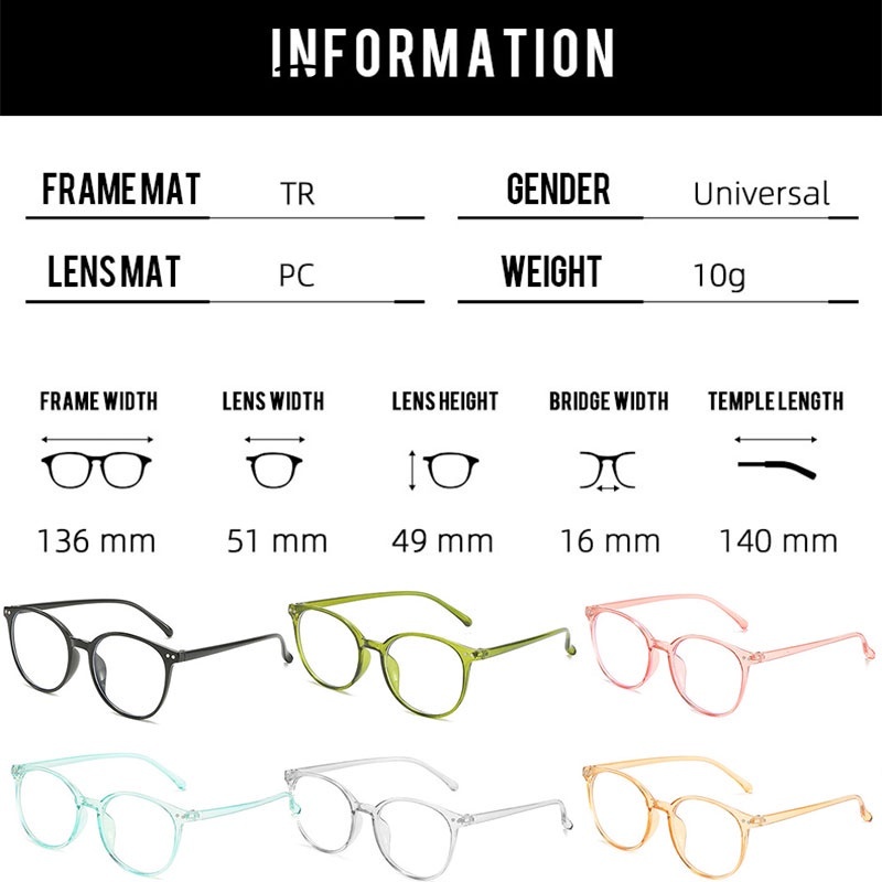 COD Kacamata Cat Eye leopard Korean Kacamata Anti Radiasi Frame Kacamata Bulat Eyeglasses Versatile Optical Wanita