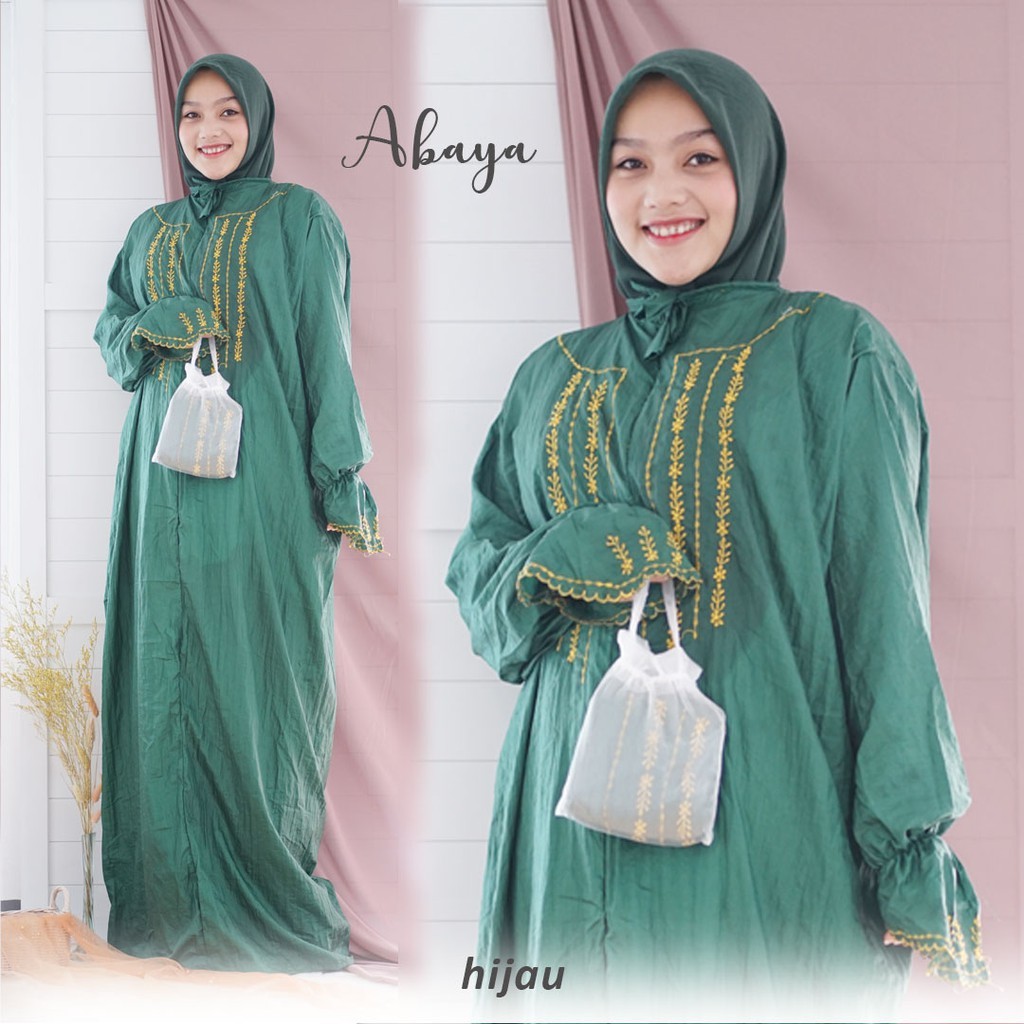 Mukena ABAYA TERUSAN bahan parasut