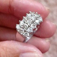 cincin berlian banjar asli ring emas putih besertifikat memo dari lab