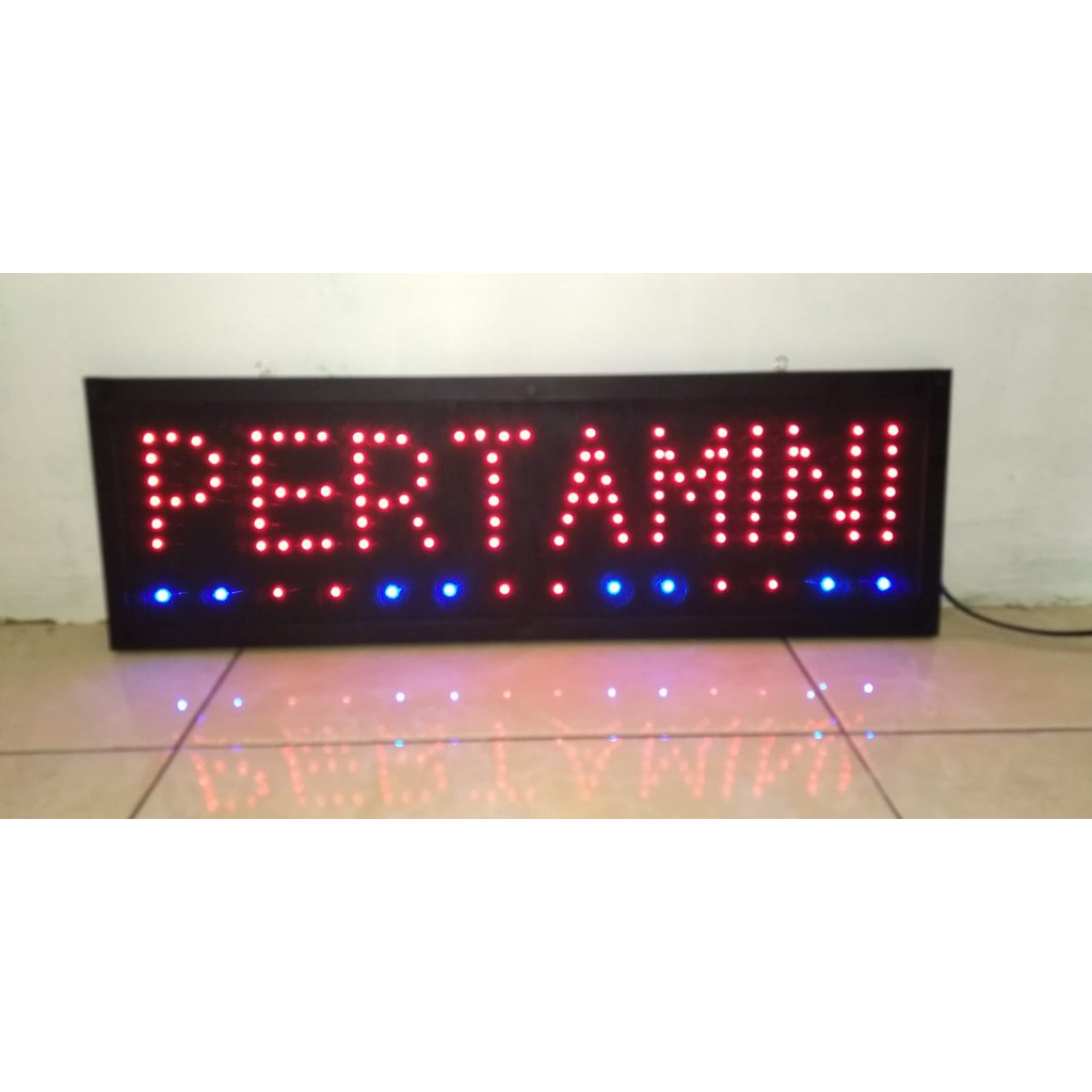 Tulisan Lampu PERTAMINI Hiasan Toko Tulisan LED