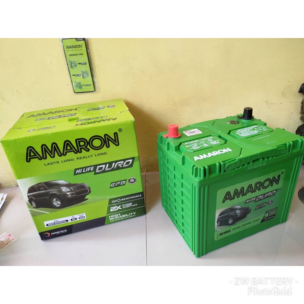 Aki Mobil MAZDA 2 SKYACTIVE Q85 / 90D23L Amaron Hi-Life 12V / 65Ah