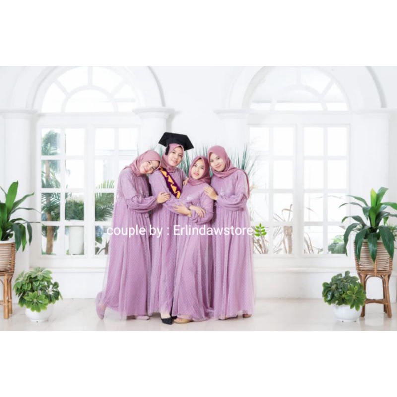 GAMIS WISUDA SIMPLE ELEGANT &amp; MEWAH / Gamis Couple // Gamis Bridesmaid// Gamis Erlindaw collection // Gamis Princess Baloon