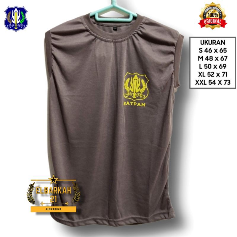 KAOS SATPAM WARNA COKLAT TERBARU