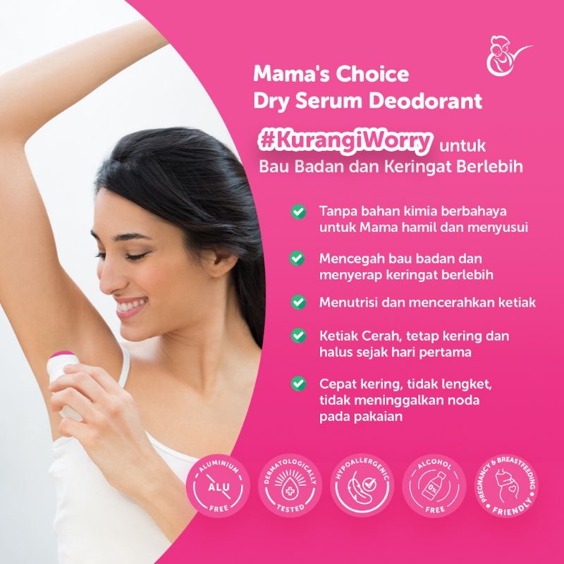 Deodoran Penghilang Bau Badan Mama's Choice Dry Serum Deodorant n