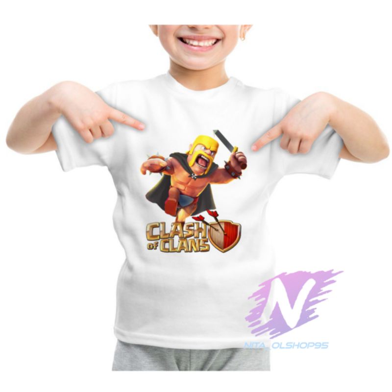 kaos anak coc baju kaos clas of clan