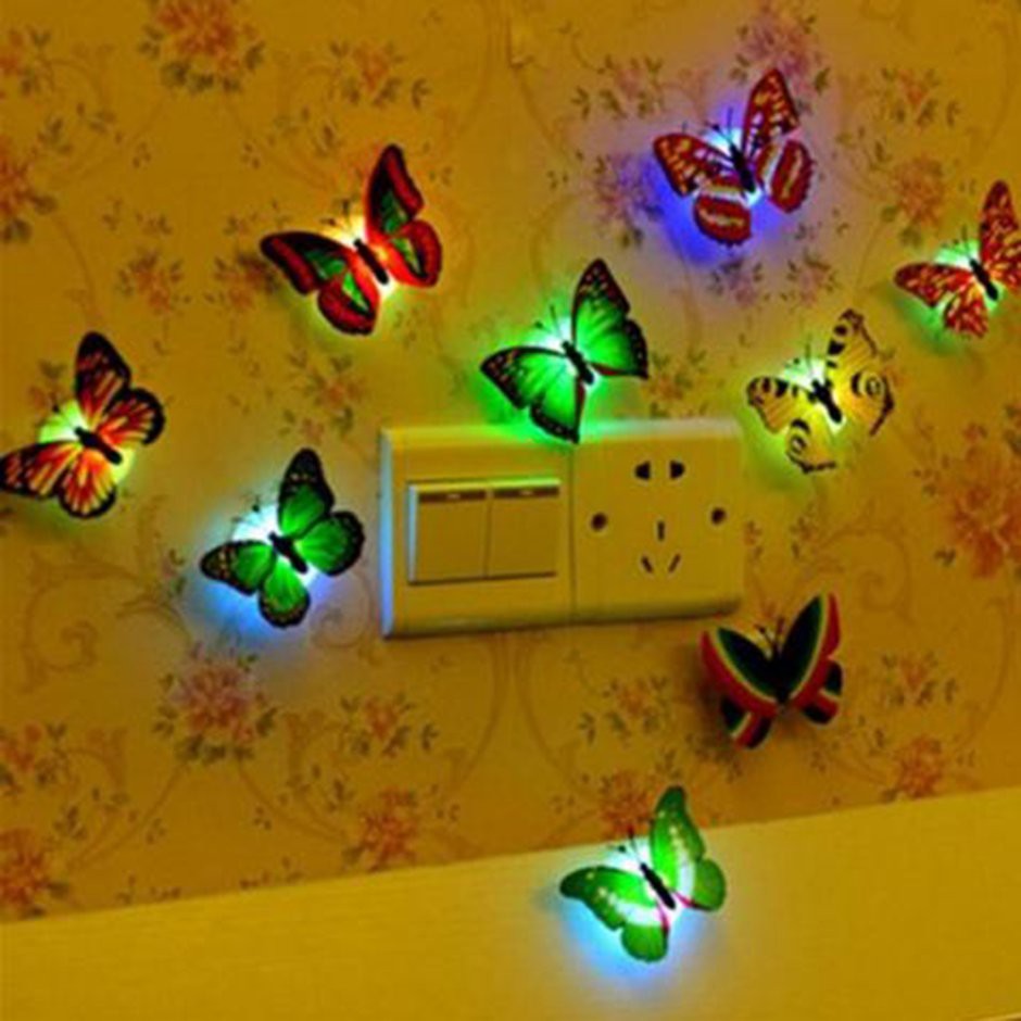  Lampu  Kupu Led  Dekorasi  Kamar  Butterfly Night Light Lampu  