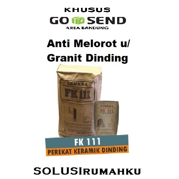 Per Sack 30 KG Lemkra FK 111 - Mortar Semen Instant Perekat Keramik Granite DINDING Ubin Granit