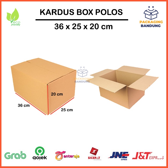 Kardus Karton Box Polos Packing 36 x 25 x 20 Cm, Tebal