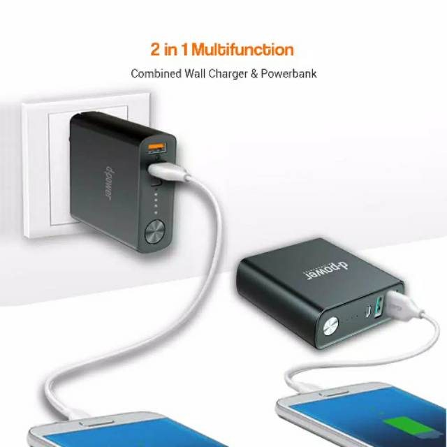 2in1 Powerbank+Wall charger Qc 3.0