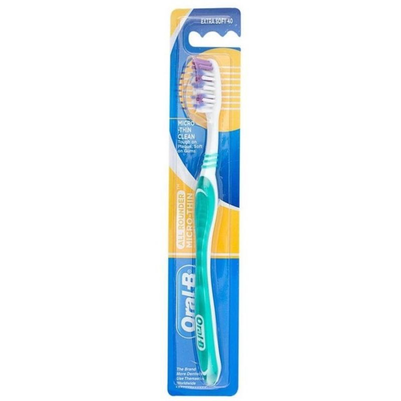 SIKAT GIGI ORAL B  MICRO THIN /CLEAN FRESH Clean Black/ All Rounder Medium TOOTHBRUSH herbal