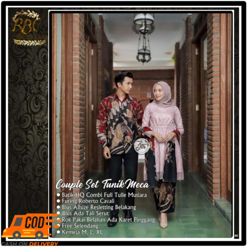 KEBAYA/COUPLE KEBAYA/COUPLE SET TUNIK MECCA/COUPLE BATIK/KEMEJA BATIK/KEBAYA WISUDA/KEBAYA PESTA/KEB
